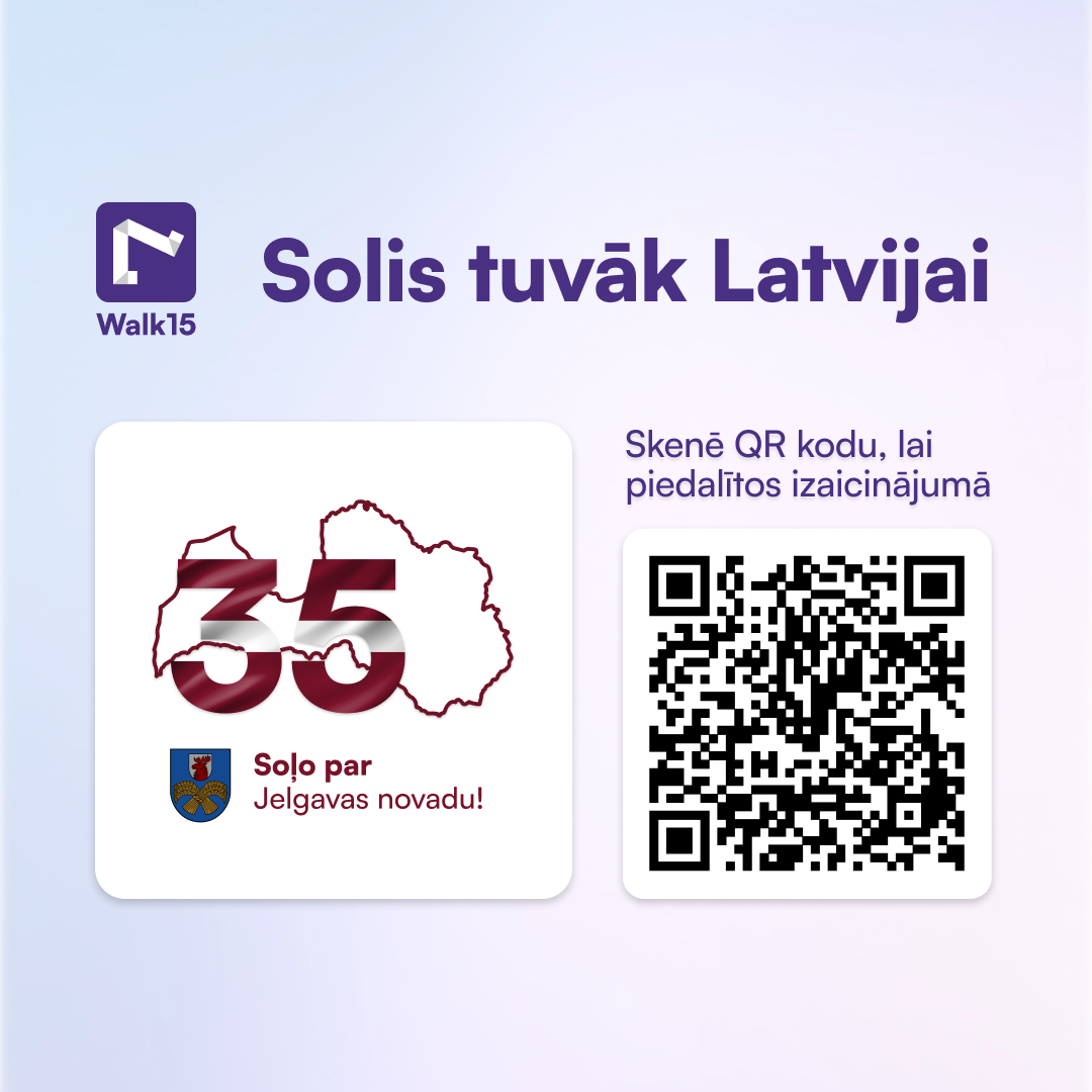 Aicina piedalīties jaunā soļu izaicinājumā lietotnē #walk15 – 