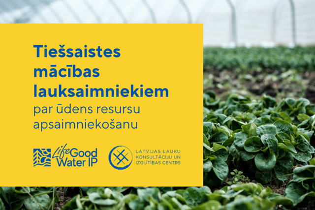 Aicina piedalīties tiešsaistes mācībās par ūdens resursu apsaimniekošanu