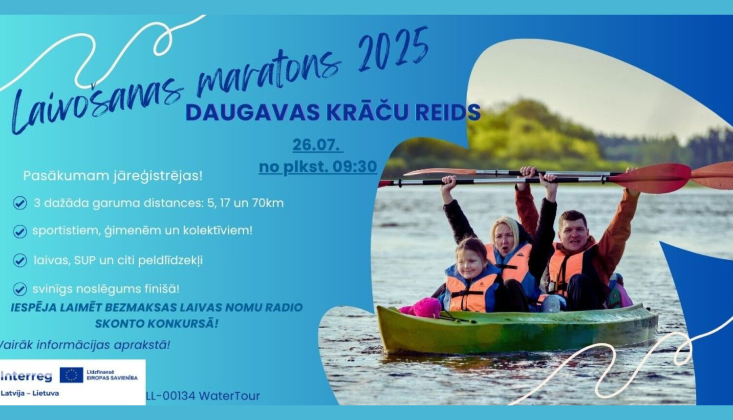 Jēkabpils pusē norisināsies “Laivošanas maratons pa Daugavu 2025”