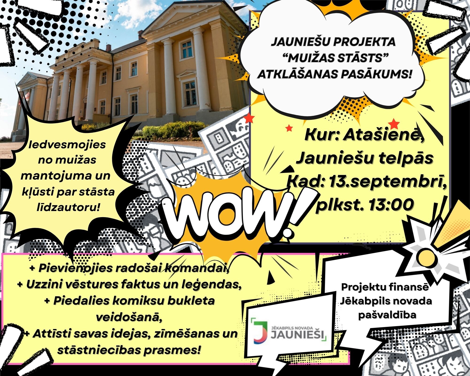 Atašienes muižas vēsture pārtaps komiksā
