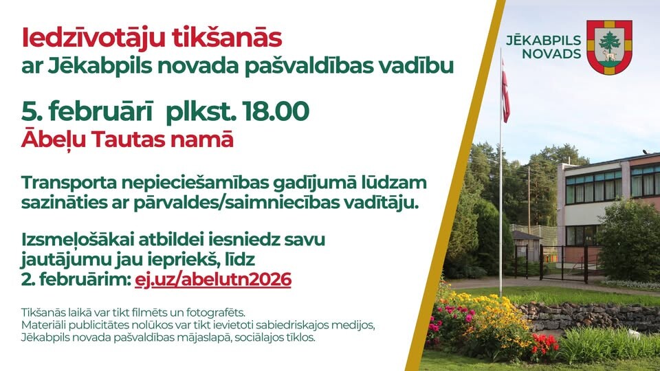 Uz tikšanos aicina iedzīvotājus