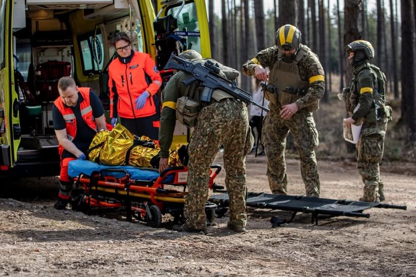 Jēkabpils slimnīcā notiek militārās mācības