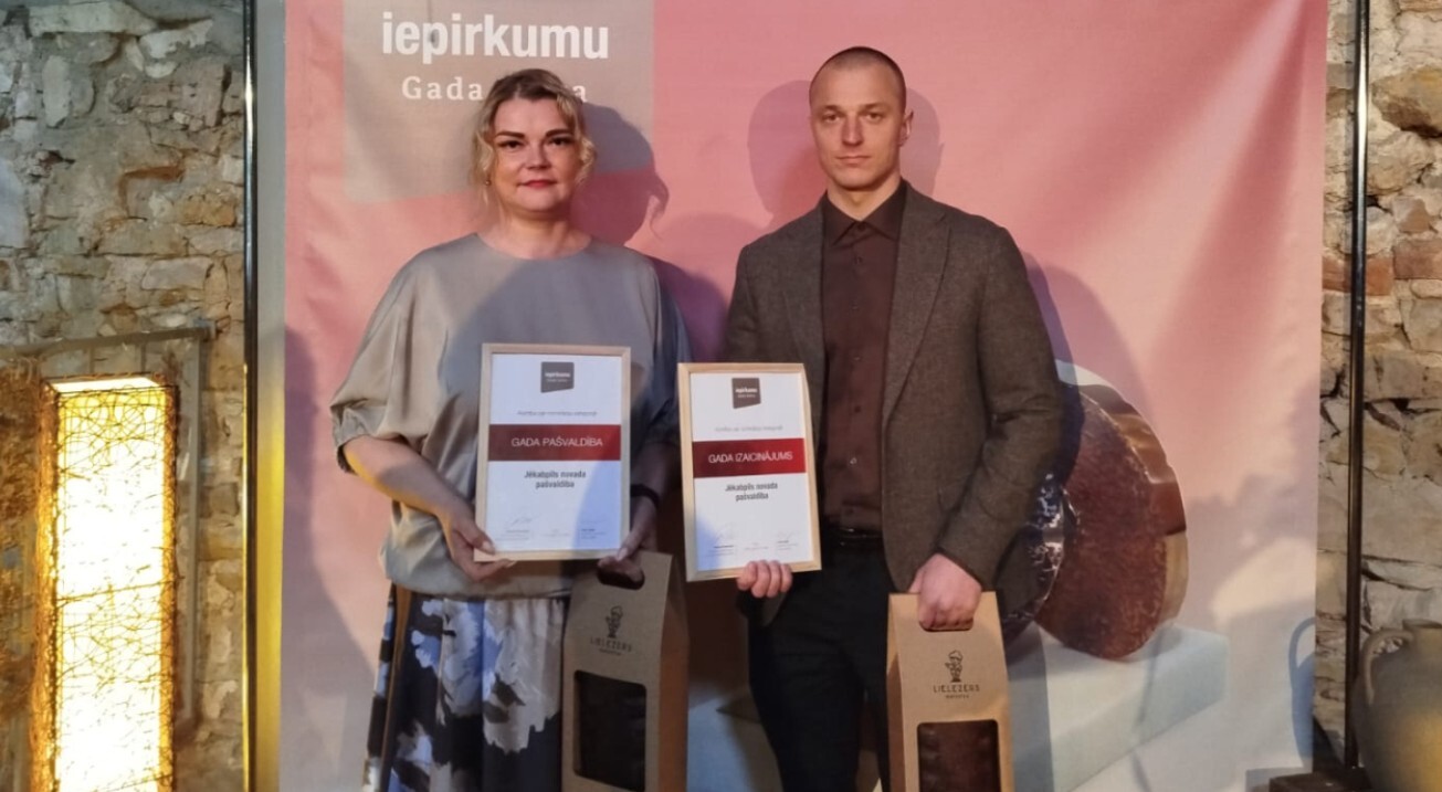 Jēkabpils novada pašvaldība saņem atzinības Iepirkumu Gada balvā